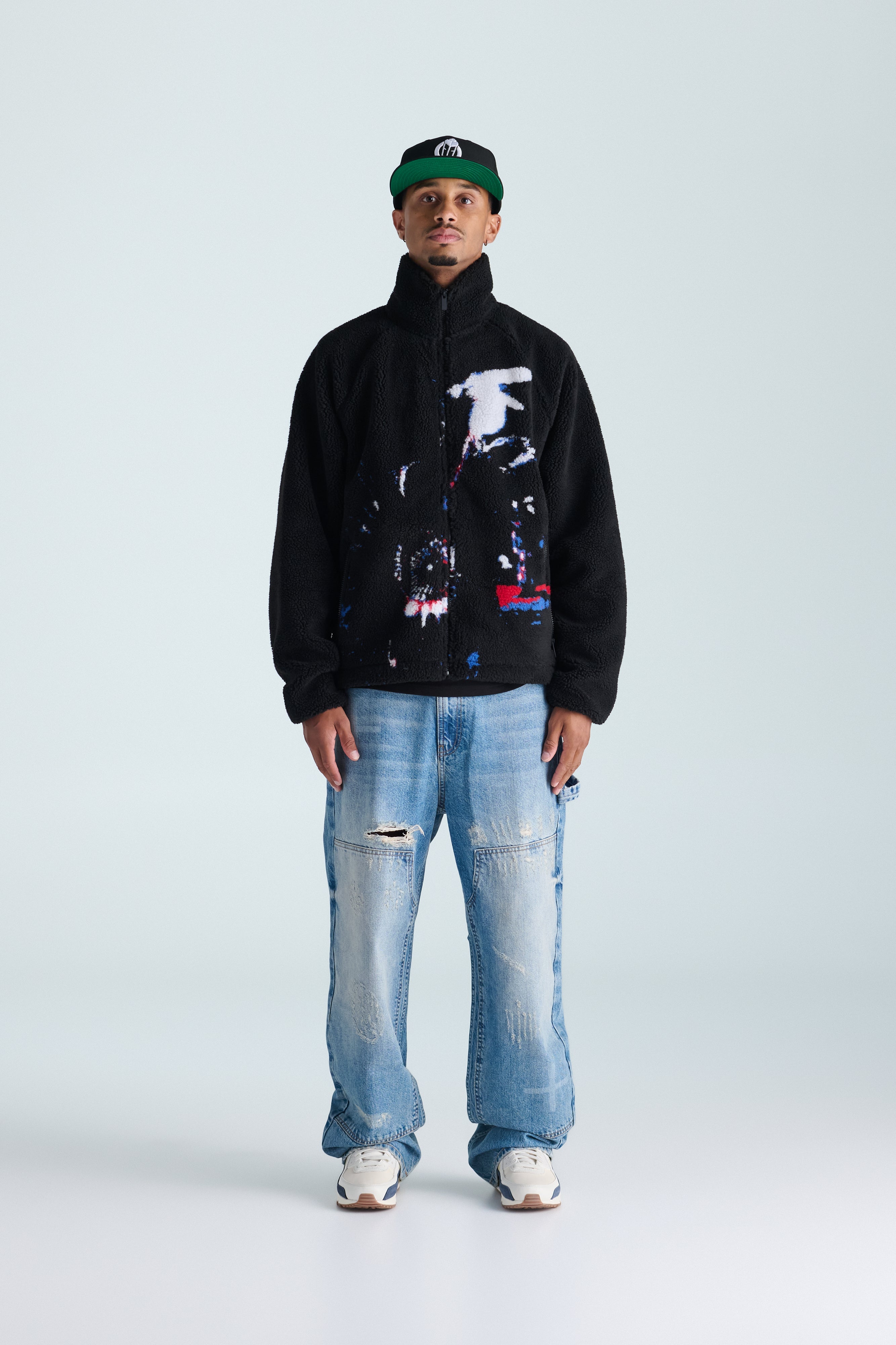 Sneak-Up Sherpa Coat - Black