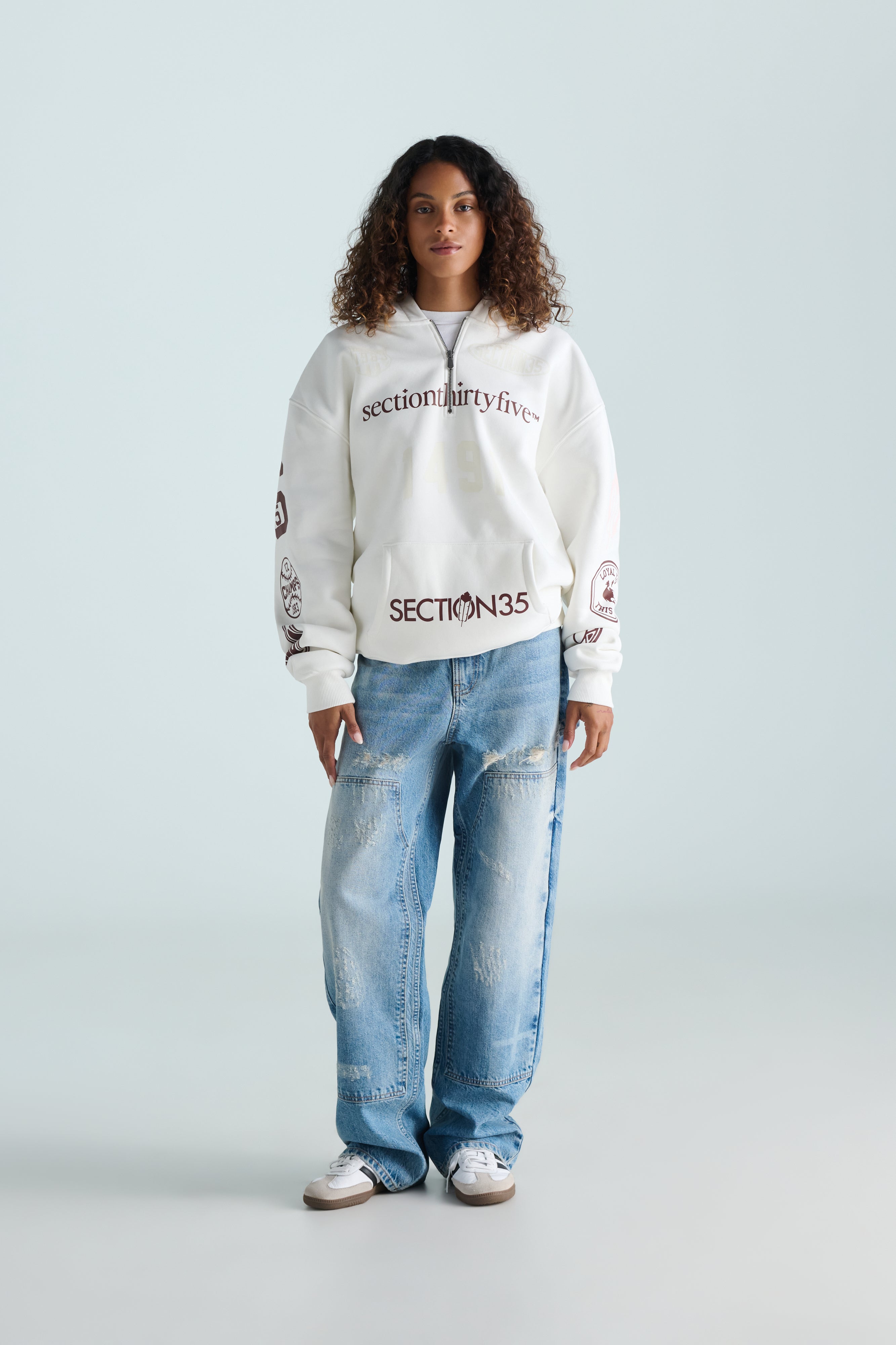 Por Vida Half Zip - Cream