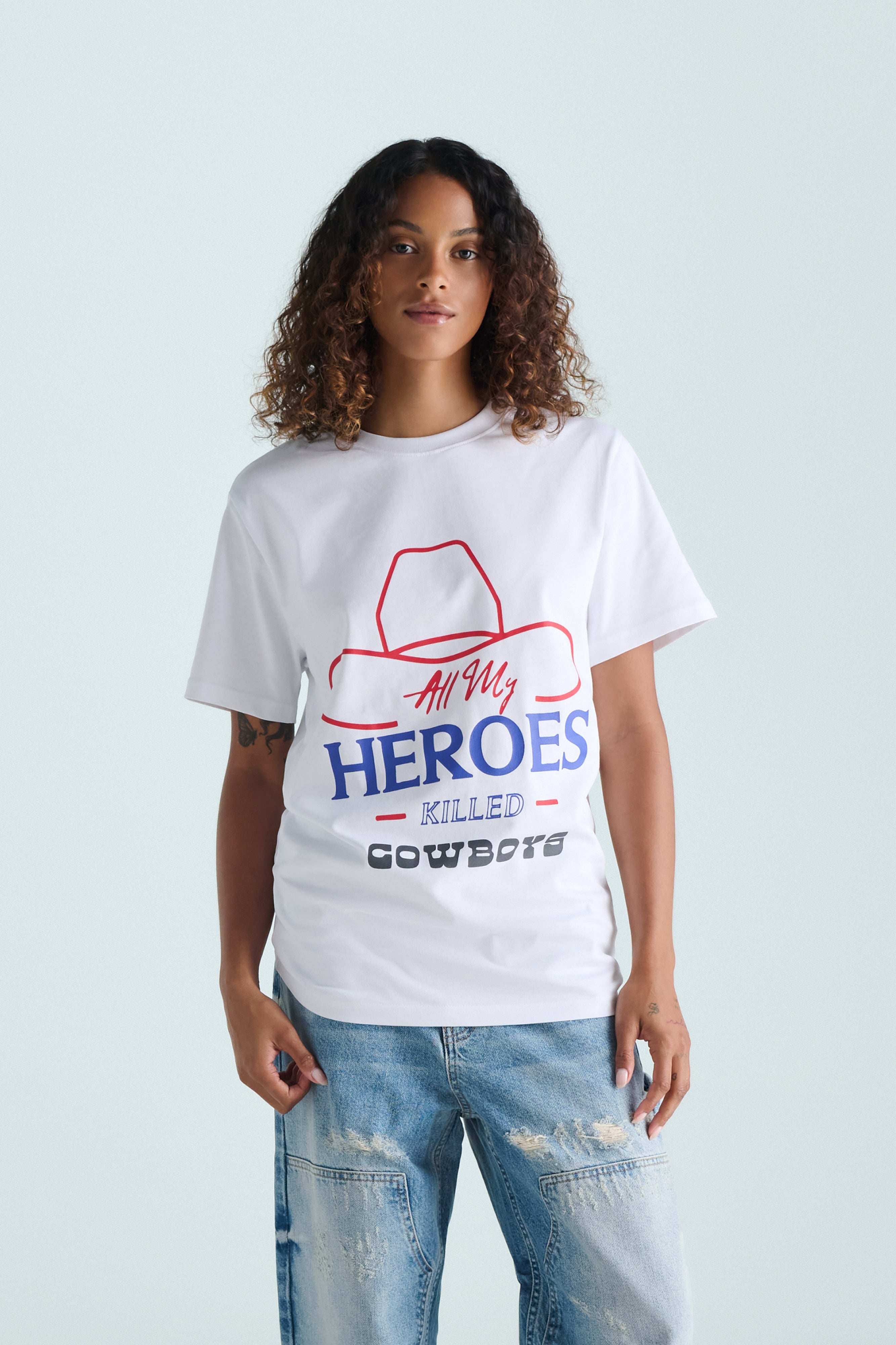 All My Heroes Tee - White