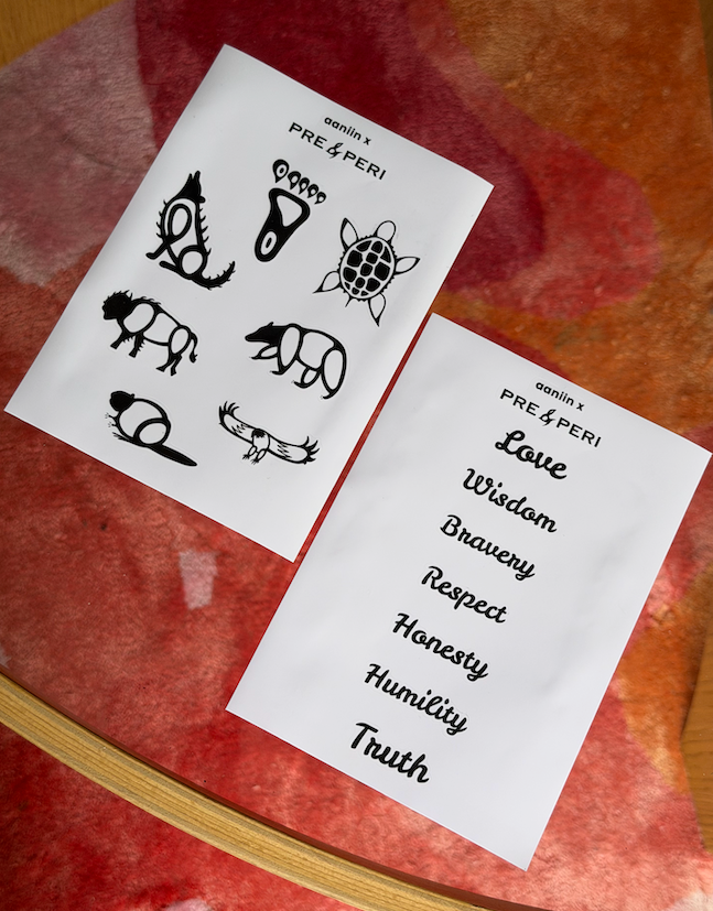 aaniin x pre & peri 7 Grandfather Teachings Sticker Pack