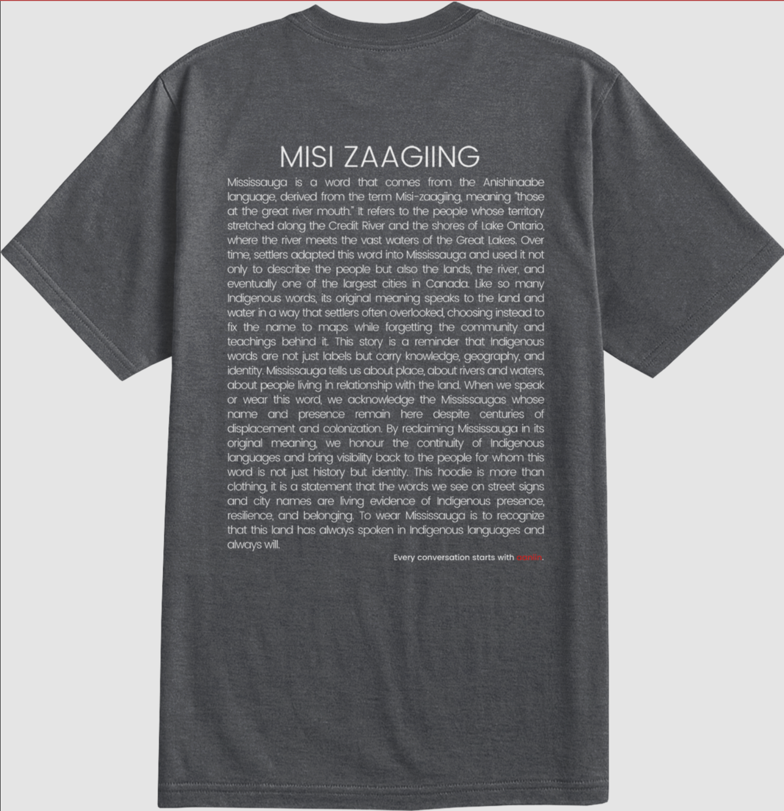 misi zaagiing - more than land: t-shirt