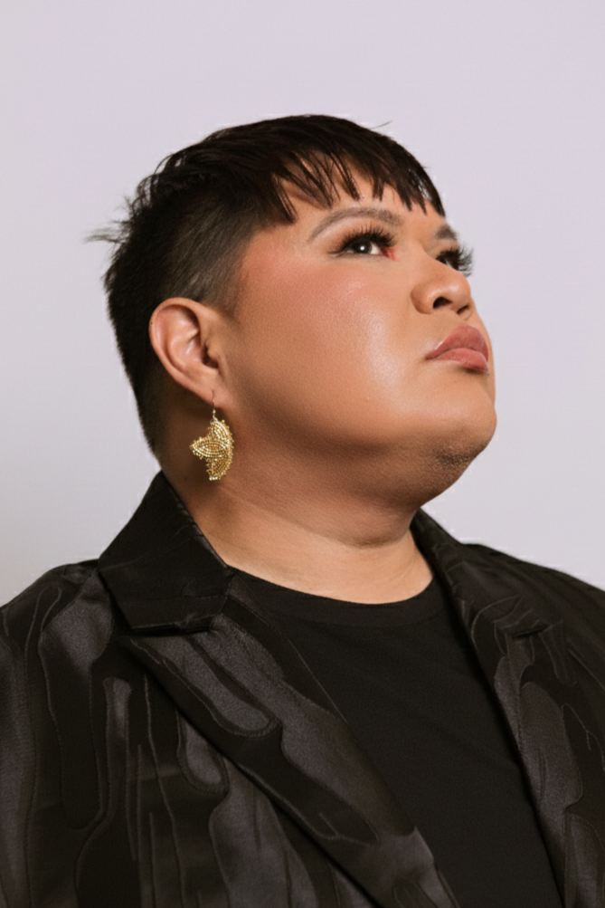 Beaded Petal Earrings