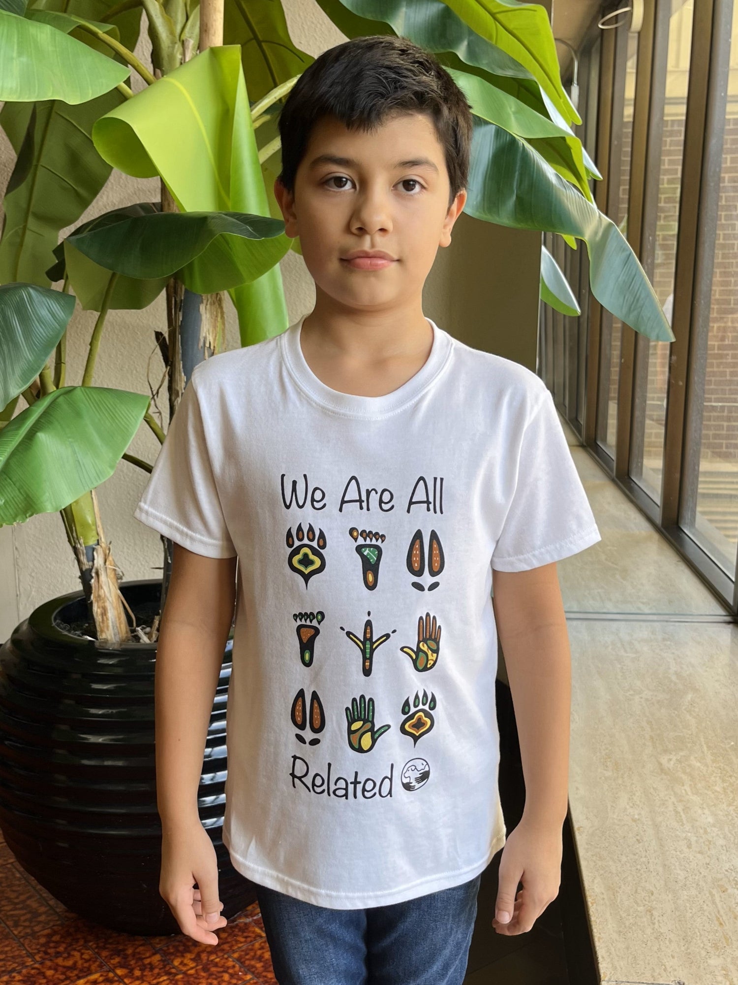 We Are All Related T-Shirt Multi-colour Print - Youth