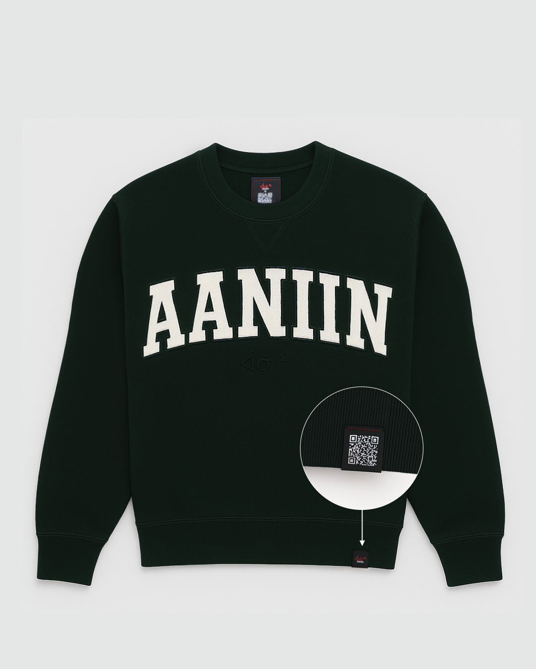 Every conversation starts with aaniin in this best selling Green sweatshirt with &