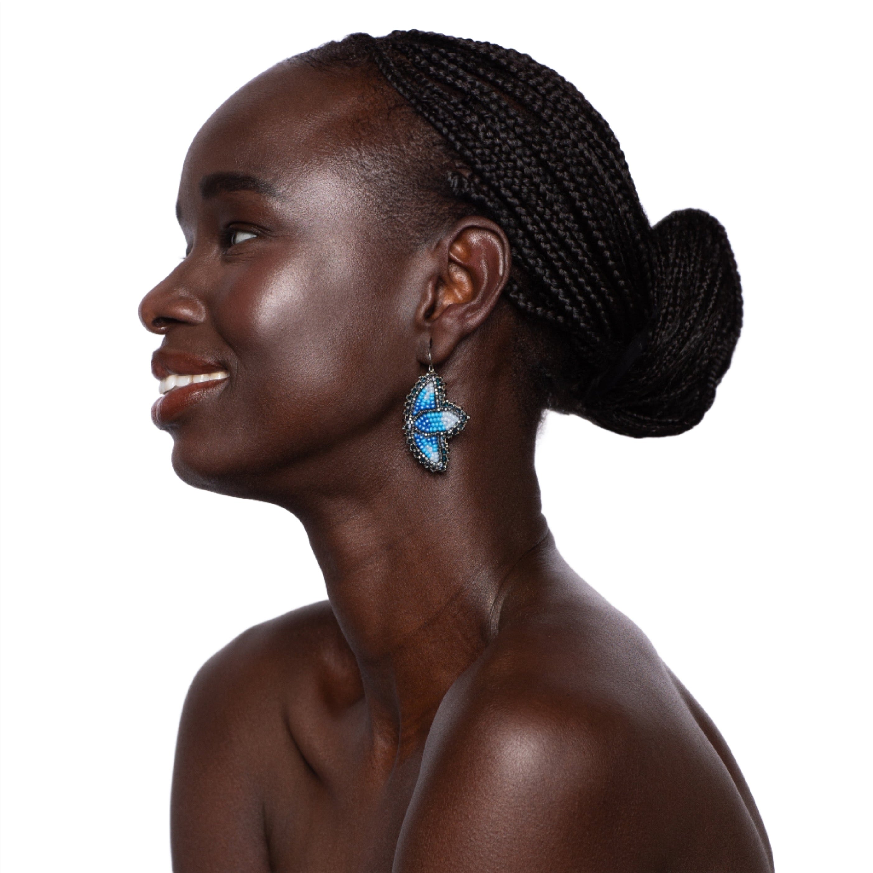 Beaded Petal Earrings