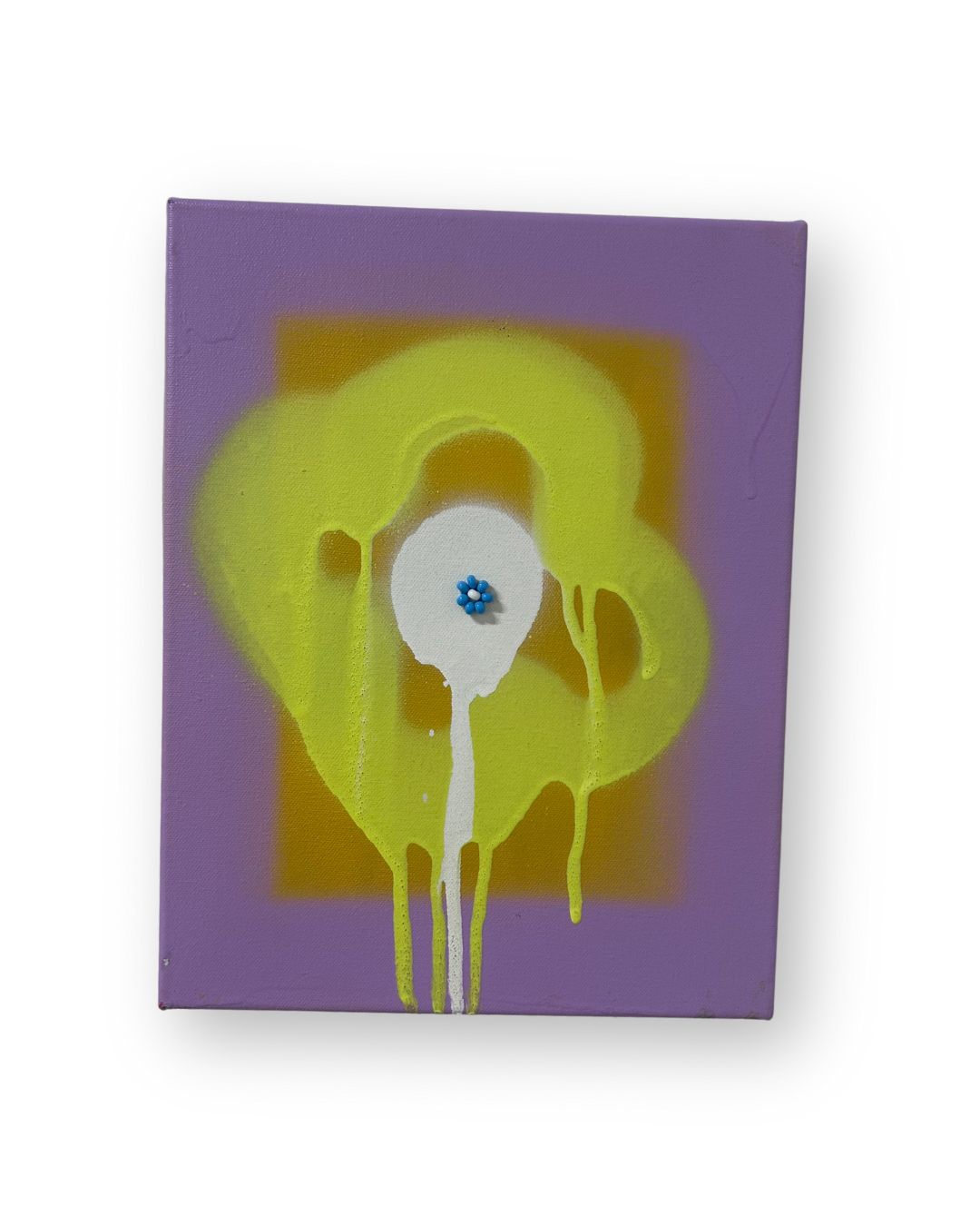 Spray Paint Flower Beaded Canvas