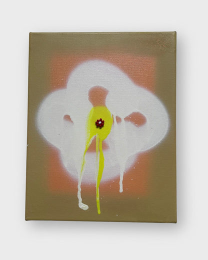 Spray Paint Flower Beaded Canvas