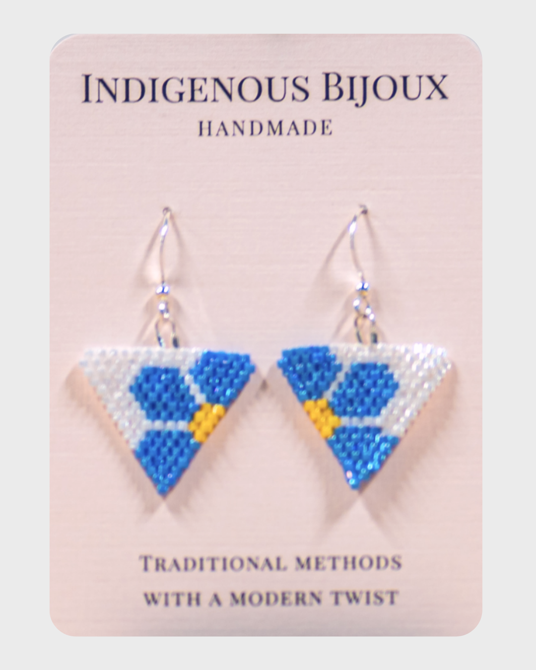 IB - Blue Floral Earrings