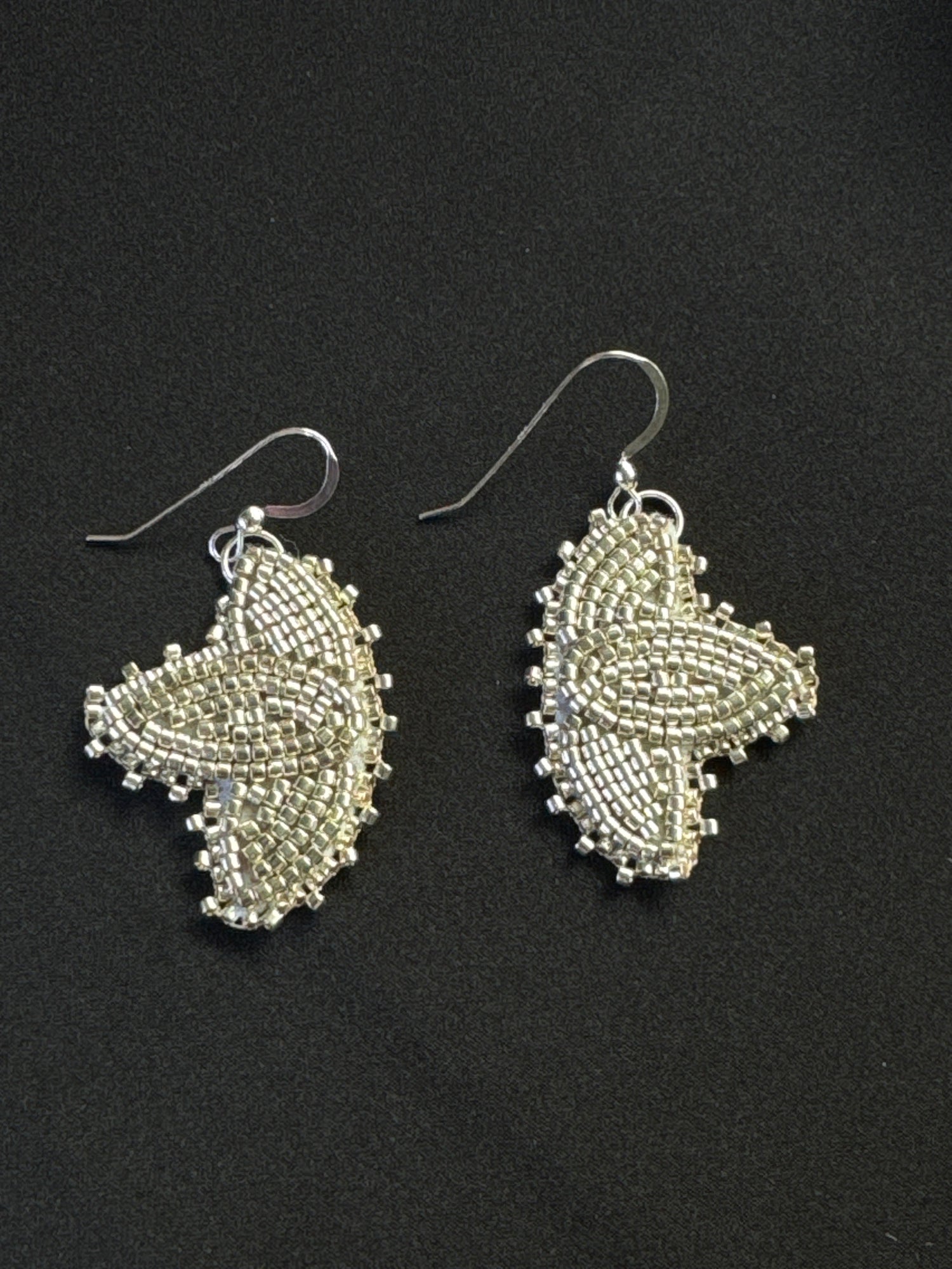Beaded Petal Earrings