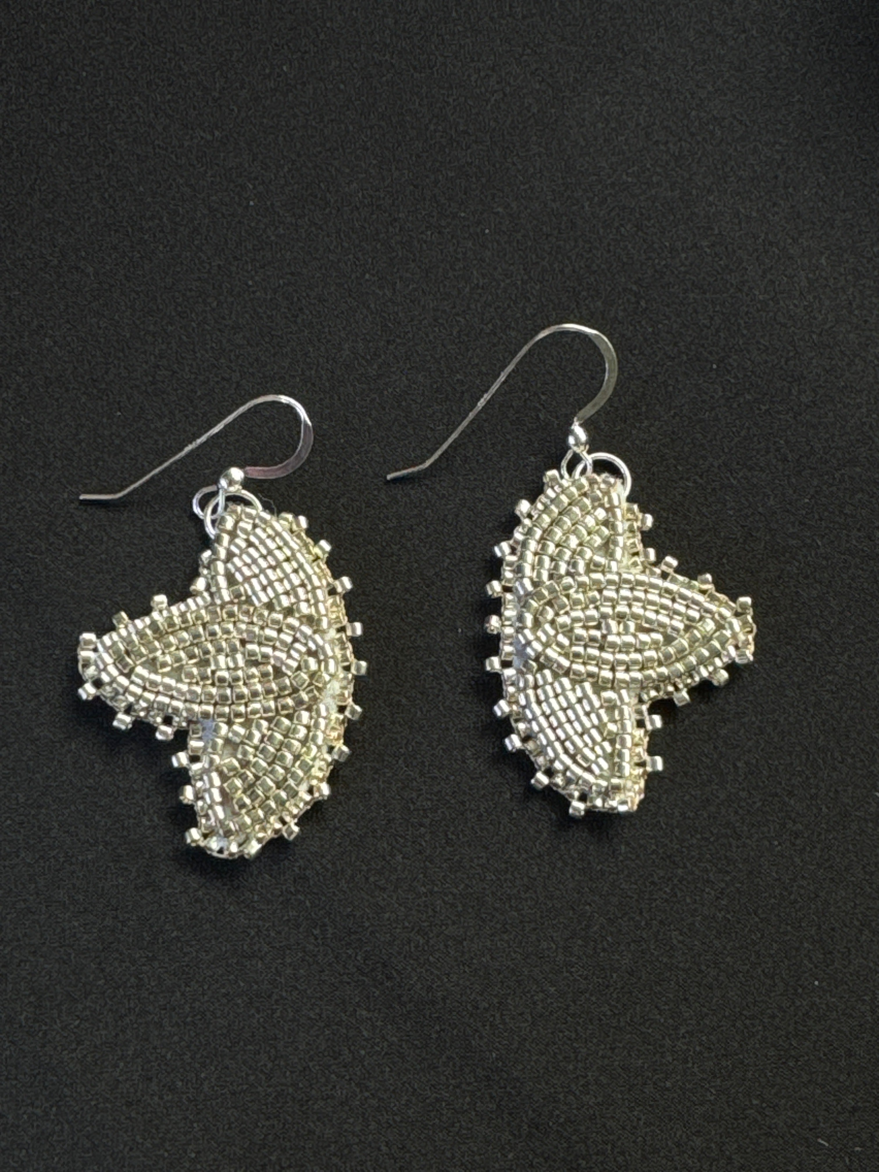 Beaded Petal Earrings