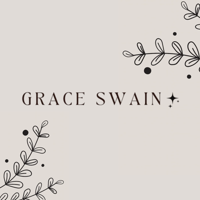 Grace Swain temporary logo in a square format