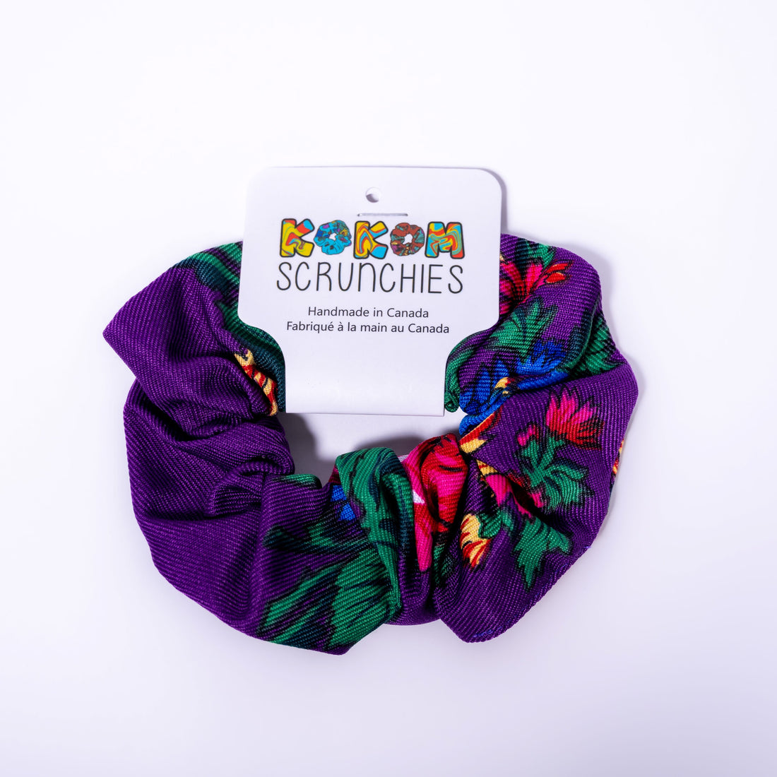 colorful scrunchie with a &