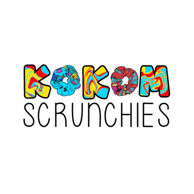 Kokom Scrunchies logo in a square format
