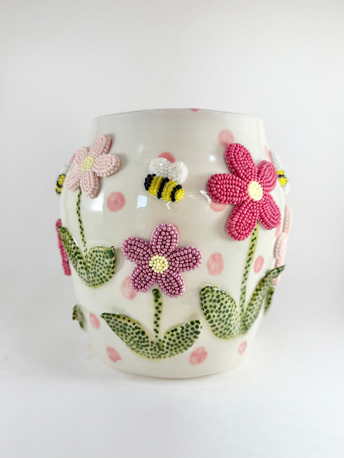 Beaded Vase - Flowers