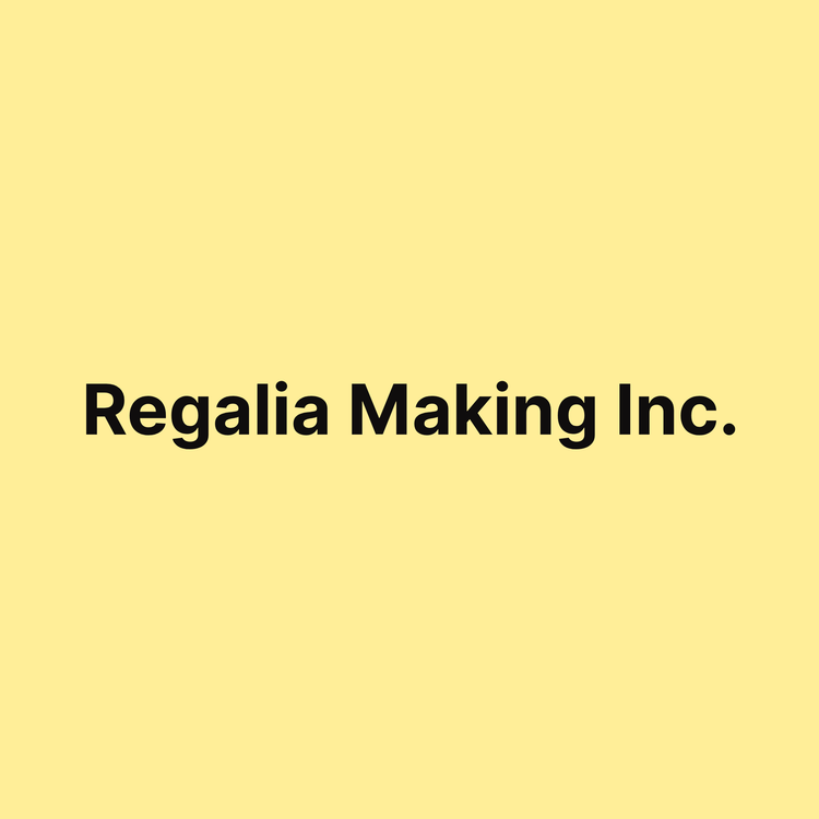 Regalia Making Inc. temporary logo in a square format