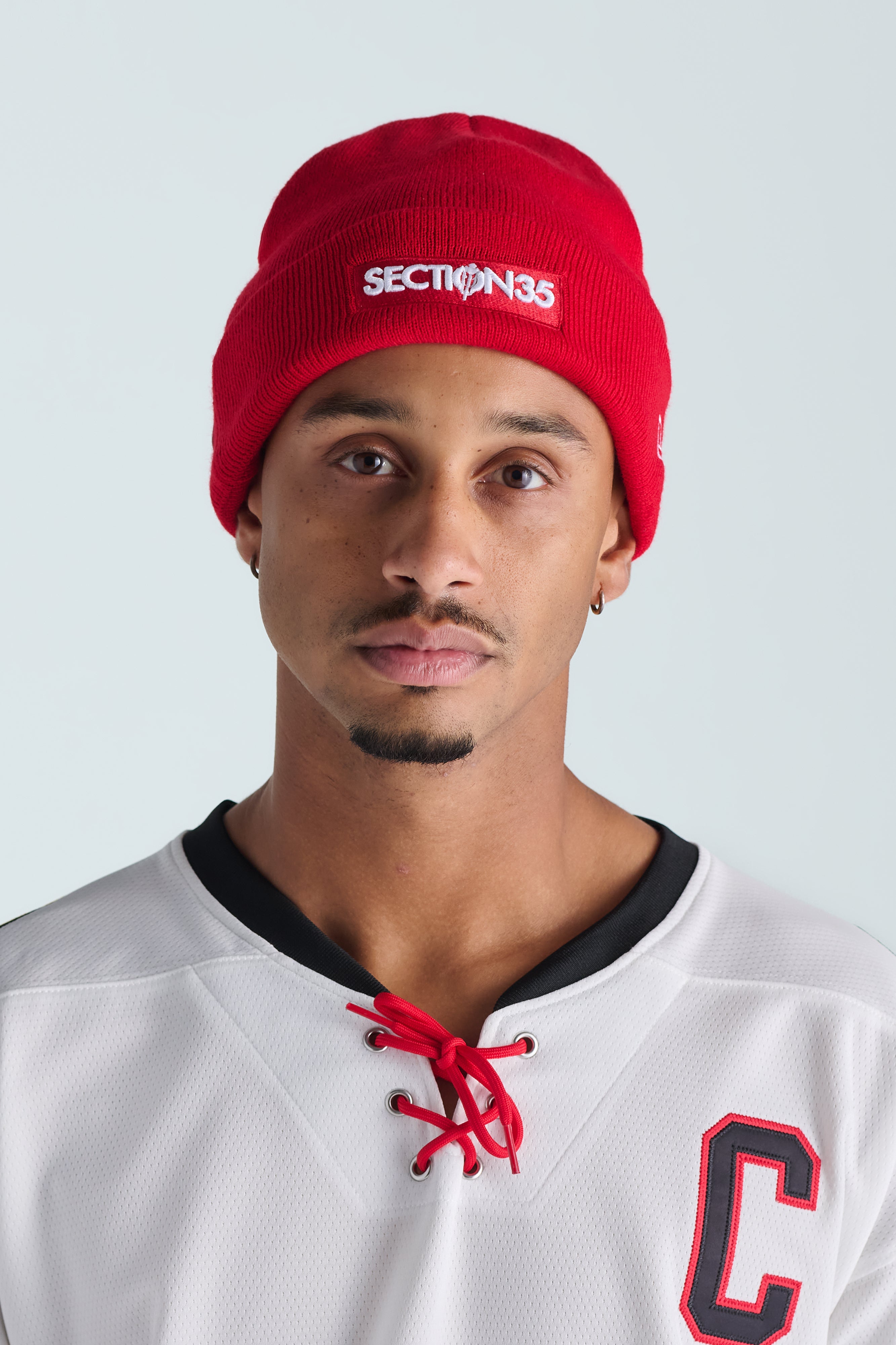 New Era OG Bar Cuff Beanie - Red