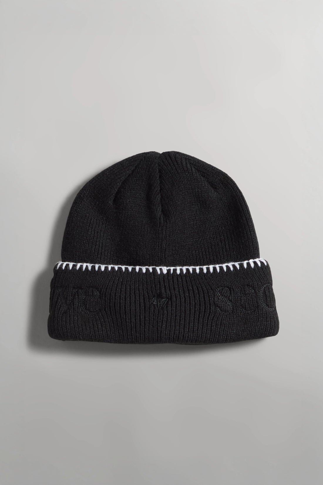 SECTION 35 x 47 Brand Wordmark Beanie - Blanket Stitch Black