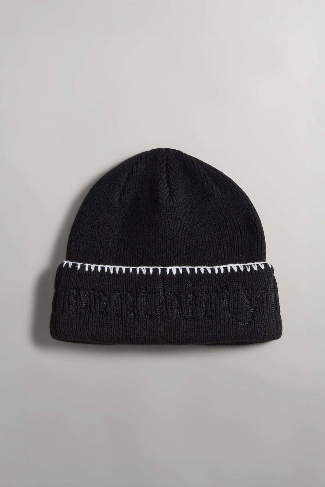 SECTION 35 x 47 Brand Wordmark Beanie - Blanket Stitch Black