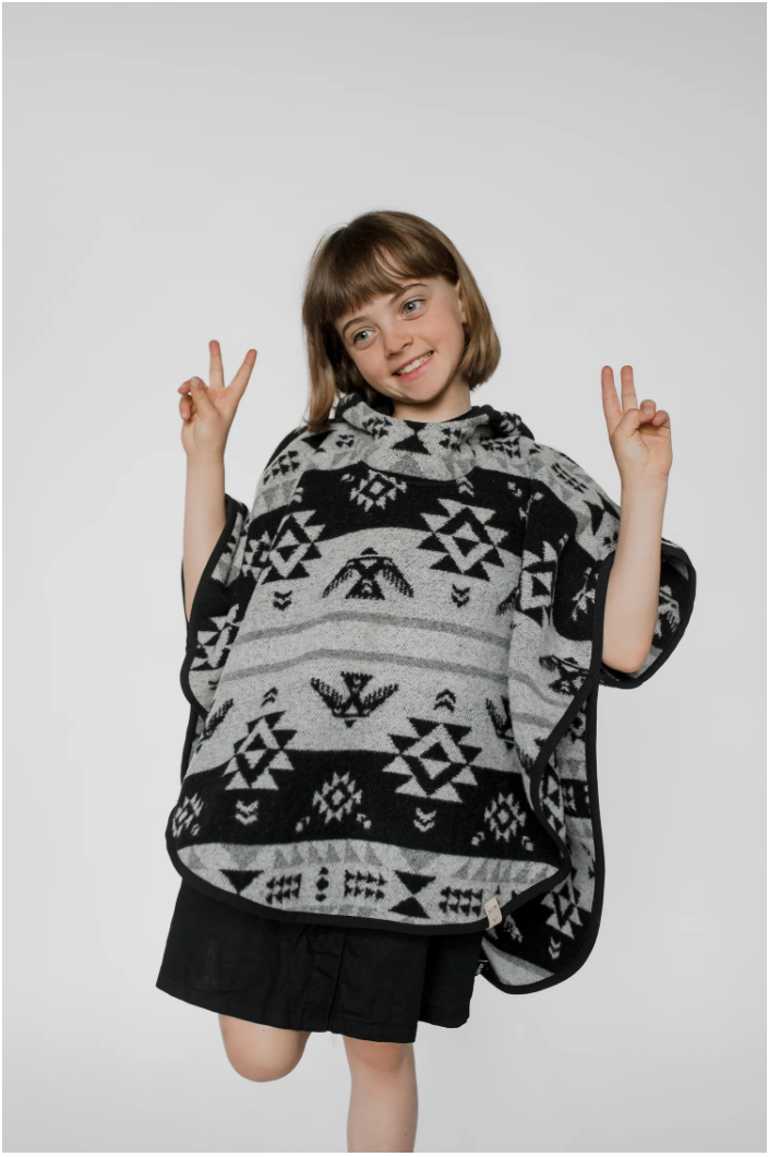 MT - Youth Grey Thunderbird Poncho