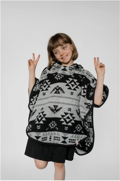 MT - Youth Grey Thunderbird Poncho