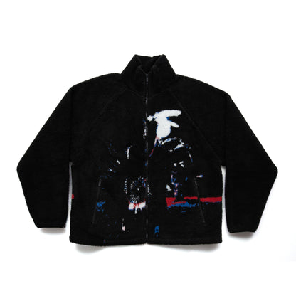 Sneak-Up Sherpa Coat - Black