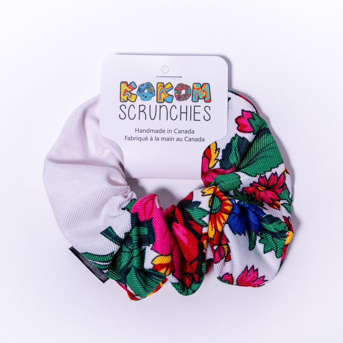 Floral scrunchies with a &