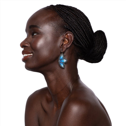 Beaded Petal Earrings