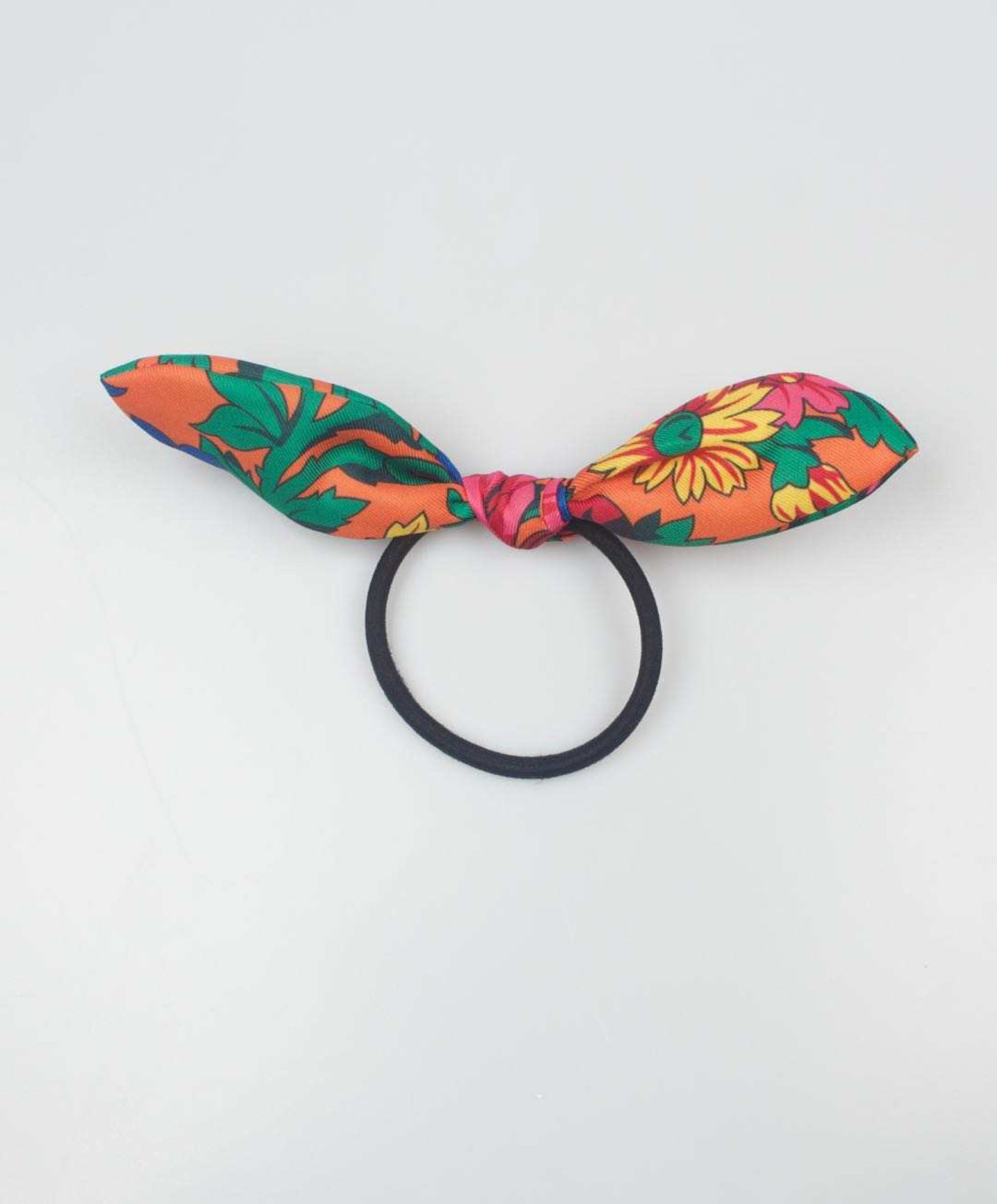 Orange Kokom Bow Hair Tie
