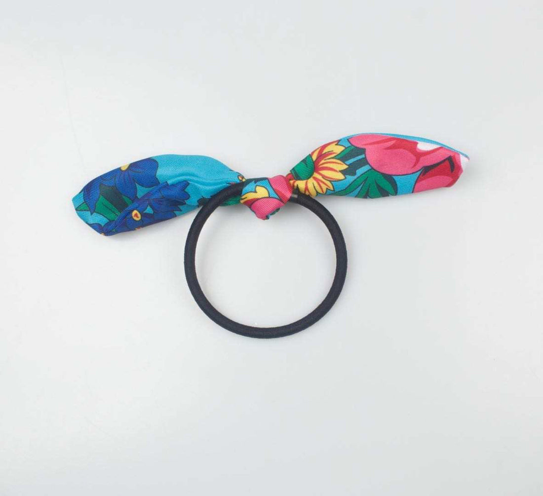 Light Blue Kokom Bow Hair Tie