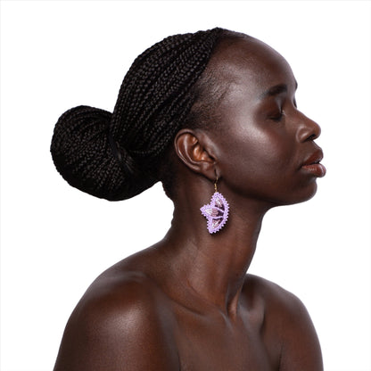 Beaded Petal Earrings