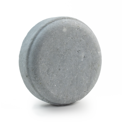Vitality shampoo bar scented with peppermint, rosemary and lavender essential oils for oily hair naturally coloured blue with indigo powder